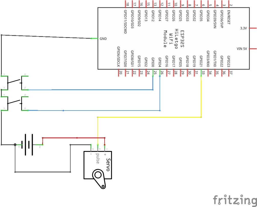 ESP32 Button LED Wiring Diagram