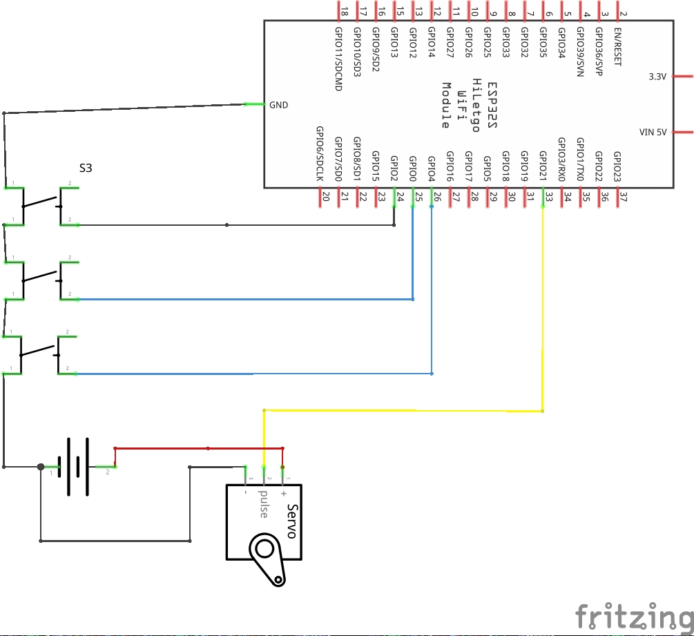 ESP32 Button LED Wiring Diagram
